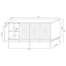 Load image into Gallery viewer, Zira Sunburst 4-door Accent Cabinet Brown and Antique Gold