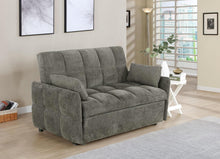 Load image into Gallery viewer, Cotswold Tufted Cushion Sleeper Sofa Bed Light Grey &amp; Dark Grey