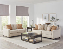Load image into Gallery viewer, Christine Upholstered Cushion Back Sofa Beige