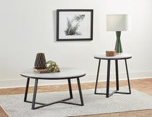 Load image into Gallery viewer, Hugo Round Coffee Table White and Matte Black
