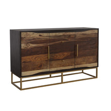 Load image into Gallery viewer, Zara 2-drawer Accent Cabinet Black Walnut and Gold image