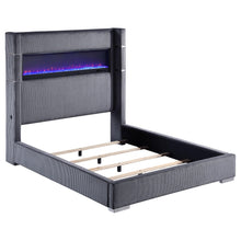Load image into Gallery viewer, Tisdall California King, E.King &amp; Queen Bed Grey, Black &amp; Queen