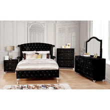 Load image into Gallery viewer, Alzire Black &amp; Blue Night Stand