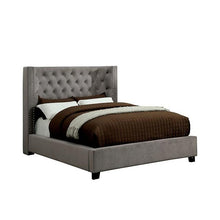 Load image into Gallery viewer, Cayla Cal.King, E.King, &amp; Queen Bed Silver &amp; Grey