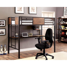 Load image into Gallery viewer, CLAPTON Black Twin Bed w/ Workstation
