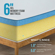 Load image into Gallery viewer, 6&quot; Memory Foam Mattress Artemisia
