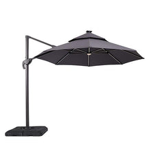 Load image into Gallery viewer, Xico 8 Ft Square Umbrella w/ Double Top w/ LED Light + 37" Large Base