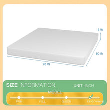 Load image into Gallery viewer, Forsythia 8&quot; E.King Green Tea Gel Memory Foam