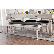 Load image into Gallery viewer, Georgia Antique White/Gray Bench
