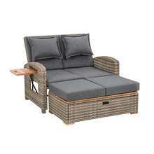 Load image into Gallery viewer, Bahia Tobago Reclining Chaise Lounge Brown &amp; Gray