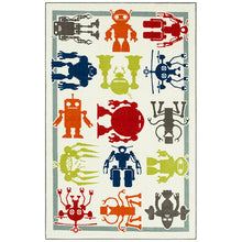 Load image into Gallery viewer, BARON 5&#39; X 8&#39;, Area Rug, Robots, Multi/Ivory