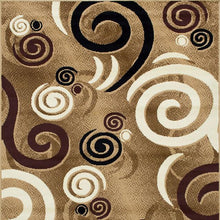 Load image into Gallery viewer, Blitar Brown Black, Brown Cream, &amp; Gray 5&#39; X 7&#39; Area Rug