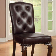 Load image into Gallery viewer, Bellagio Brown Cherry/Pattern Leatherette Side Chair (2/CTN)