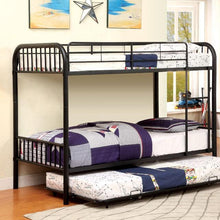 Load image into Gallery viewer, RAINBOW Black Metal Twin/Twin Bunk Bed