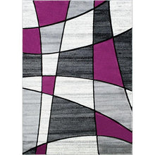 Load image into Gallery viewer, Niksar Gray/Purple 5&#39; X 7&#39; Area Rug
