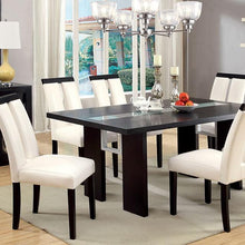 Load image into Gallery viewer, Luminar Black Glass-Insert Dining Table