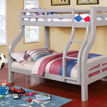 Load image into Gallery viewer, SOLPINE Gray &amp; Oak Twin/Full Bunk Bed