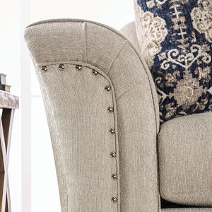 BELSIZE Loveseat Grey, Beige, & Choclate