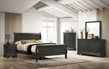 Load image into Gallery viewer, Louis Philippe E.King Bed Black, Cherry, &amp; Gray
