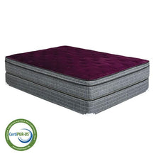 Load image into Gallery viewer, Purple/Grey 13&quot; Euro Pillow Top Mattress Non-Flip, Full