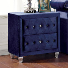 Load image into Gallery viewer, Alzire Black &amp; Blue Night Stand
