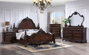Francione Bed Chrome & Cherry