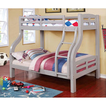 Load image into Gallery viewer, SOLPINE Gray &amp; Oak Twin/Full Bunk Bed