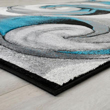 Load image into Gallery viewer, Niksar Turquoise 5&#39; X 7&#39; Area Rug