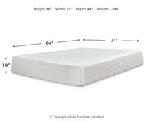 Load image into Gallery viewer, 10 Inch Chime Memory Foam Mattress Set
