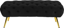 Load image into Gallery viewer, Amara Black Velvet Bench