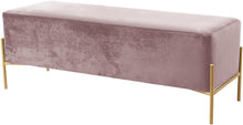 Load image into Gallery viewer, Isla Pink Velvet Bench