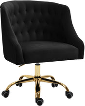 Load image into Gallery viewer, Arden Black Velvet Office Chair