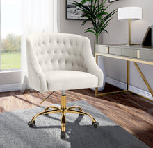Load image into Gallery viewer, Arden Cream Velvet Office Chair
