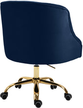 Load image into Gallery viewer, Arden Navy Velvet Office Chair