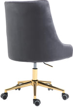 Load image into Gallery viewer, Karina Grey Velvet Office Chair