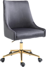Load image into Gallery viewer, Karina Grey Velvet Office Chair