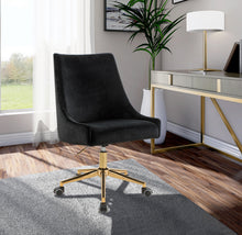 Load image into Gallery viewer, Karina Black Velvet Office Chair