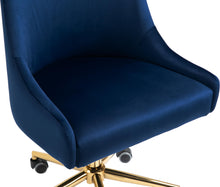 Load image into Gallery viewer, Karina Navy Velvet Office Chair