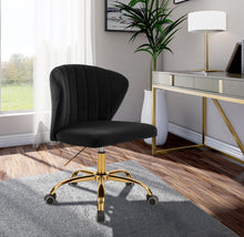 Load image into Gallery viewer, Finley Black Velvet Office Chair