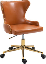 Load image into Gallery viewer, Hendrix Cognac Faux Leather Office Chair