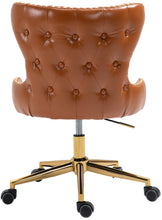 Load image into Gallery viewer, Hendrix Cognac Faux Leather Office Chair
