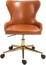 Load image into Gallery viewer, Hendrix Cognac Faux Leather Office Chair