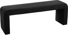 Load image into Gallery viewer, Minimalist Black Velvet Bench