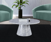 Load image into Gallery viewer, Omni White Faux Marble Coffee Table