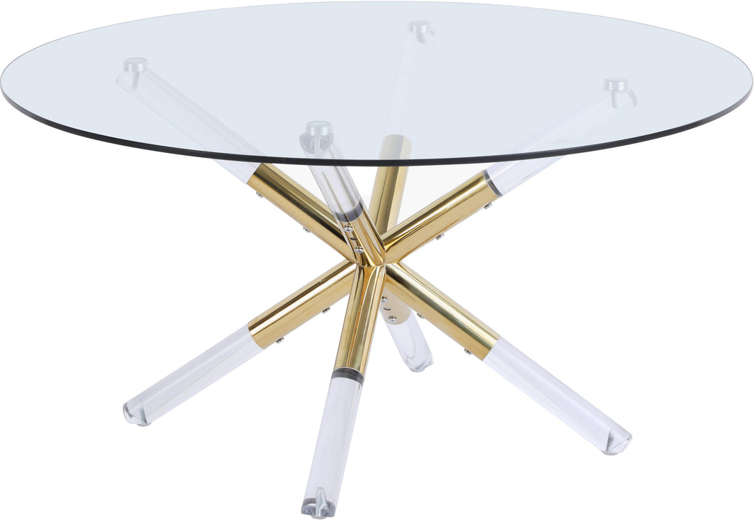 Mercury Acrylic/Gold Coffee Table