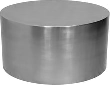 Load image into Gallery viewer, Cylinder Brushed Chrome Coffee Table