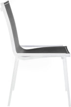 Load image into Gallery viewer, Nizuc Black Mesh Waterproof Fabric Outdoor Patio Aluminum Mesh Dining Chair