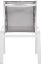 Load image into Gallery viewer, Nizuc Grey Mesh Waterproof Fabric Outdoor Patio Aluminum Mesh Dining Chair