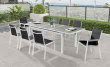 Load image into Gallery viewer, Nizuc Black Mesh Waterproof Fabric Outdoor Patio Aluminum Mesh Dining Chair