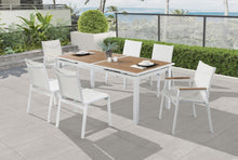 Load image into Gallery viewer, Nizuc White Mesh Waterproof Fabric Outdoor Patio Aluminum Mesh Dining Chair